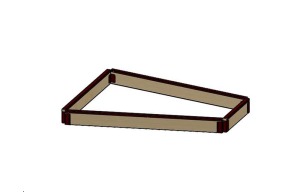 4x5 Trapezoid 6in Tall Raised Bed Garden